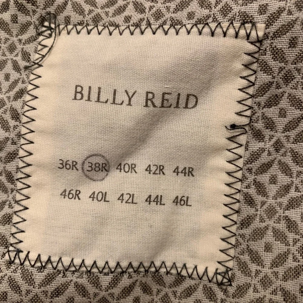 Billy Reid Seersucker Blazer Mens 38R Stripe Unstructured Sport Coat Tan White